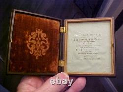 Civil War Tintype 1/6 Photograph Soldier in Uniform in 1857 Dated Fancy Case
