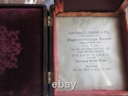 Civil War Tintype Photo Armed Soldier With Colt Revolver, Littlefield Case