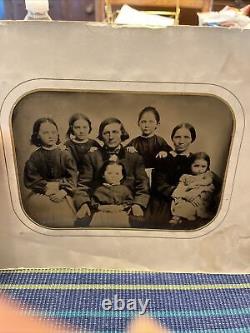 Civil War. Tintype Photo Large Family Ithaca N. Y Jordan Brothers Photographer 28