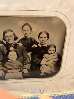 Civil War. Tintype Photo Large Family Ithaca N. Y Jordan Brothers Photographer 28