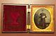 Civil War Tintype Photo Of Armed Union Soldier With Musket In Gutta Percha Case