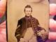 Civil War Tintype Photograph Union Soldier Sargent Uniform, Gloves, Etc. 1/6 Sz