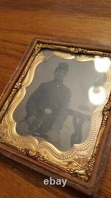 Civil War Tintype of a Union Soldier 1/6 plate