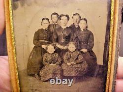 Civil War Tintypes 2 Photographs Soldier withTax Stamp & Rifle 1/4 Plate of Family