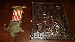 Civil War U. S. Soldier Daguerreotype Photo GAR Grand Army of the Republic Medal