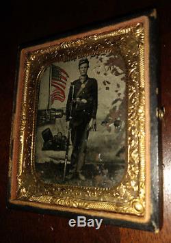 Civil War U. S. Soldier Daguerreotype Photo GAR Grand Army of the Republic Medal