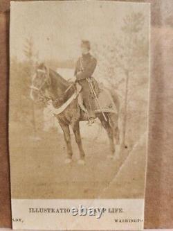 Civil War Unidentified mounted officer by Brady, Washington, Illus. Of Camp Life