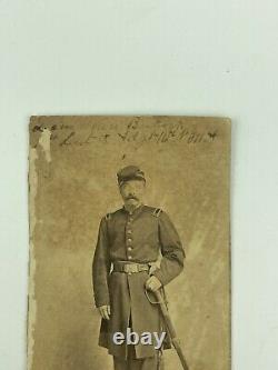 Civil War Uniform Officer With Sword 16th N. Y. H. A Identified Signed CDV Photo