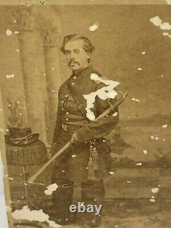 Civil War Uniform Union Officer With Sword CDV Photo