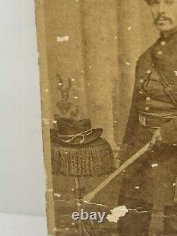 Civil War Uniform Union Officer With Sword CDV Photo