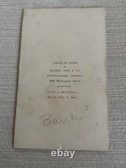 Civil War Union Maj. Gen. Nathaniel P. Banks Backmarked Silsbee, Case, & Co