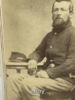 Civil War Union Soldier CDV Photo? Alexandria, VA Hat, Belt Buckle & Bayonet