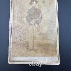 Civil War Union Soldier Cdv Photo In Uniform With Sword