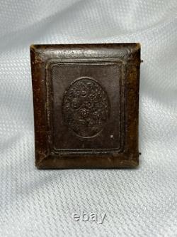 Civil War Union Soldier Tintype Corporal Calvary In A Leather Case