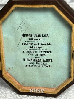 Civil War Union Solider Tintype Photo Gutta Percha Union Octogan Case