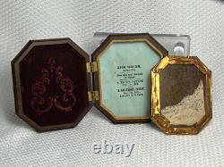 Civil War Union Solider Tintype Photo Gutta Percha Union Octogan Case
