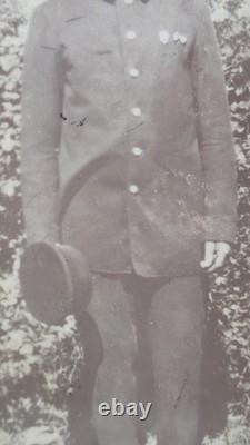Civil War Union Veteran Portrait Celluloid Photograph GAR Medals Oval Tin Frame