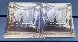 Civil War Vermont 2x lg Stereoview Card Photograph s Death George Stannard