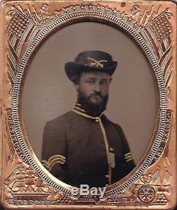 Civil War West Virginia 1st Cavalry Tintype 6th Plate Sharp Image