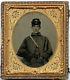 Civil War Ambrotype Of New Hampshire Soldier With Hat Initials Super Image