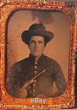 Civil War ambrotype possible Rebel