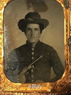 Civil War ambrotype possible Rebel