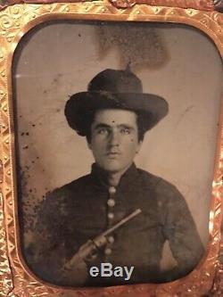 Civil War ambrotype possible Rebel