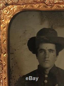 Civil War ambrotype possible Rebel