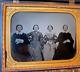 Civil War-era 1/2 Plate Tinted Clearglass Ambrotype In Rare Case Of Four Women