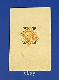 Civil War era Gem Mounted McClellan Photo with Revenue Stamp
