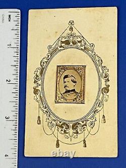 Civil War era Gem Mounted McClellan Photo with Revenue Stamp