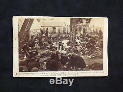 Civil War photograph WOUNDED AT SAVAGE STATION Brady's CDV VG