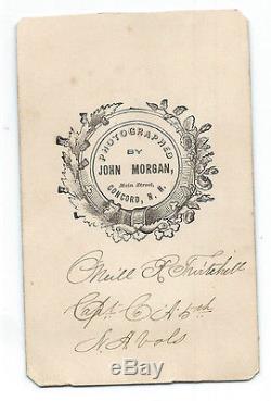 Civil War soldier Capt Twitchell NH Vol, Morgan Concord NH signed CDV #39