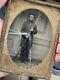 Civil War Tin Type Photo Soldier With Rifle