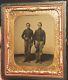 Civil War Tintype Of Two Soldiers One Holding A Revolver Nice And Clear