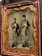 Civil War Tintype Quarter Plate Large Image Of Two Armed Infantry Union Soldiers