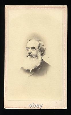 Civil war 1860s cdv signed autographed man with big beard famous or political ID