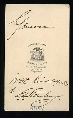 Civil war 1860s cdv signed autographed man with big beard famous or political ID