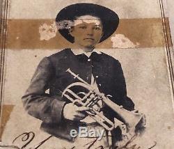 Civil war confederate Bugler photo 2nd Missouri cavalry Named