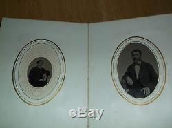Civil war era Abe Lincoln, John Wilkes Booth and other cabinet cards, CVD album
