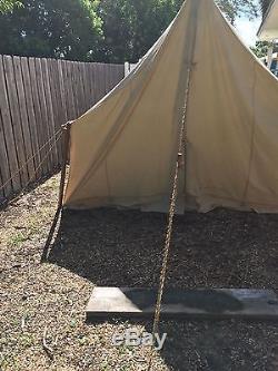 Civil war reproduction officers wall tent 10' x 12