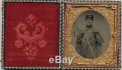 Civil war soldier ruby ambrotype