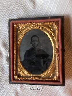Civil war soldier tintype 1/9th plate looks good