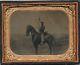 Civil War Soldier Tintype On Horse