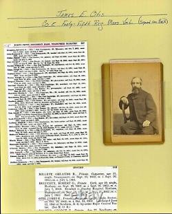Co E Forty Fifth Mass Vol JAMES OTIS Signed CDV Civil War