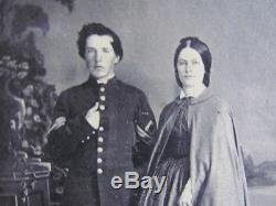 Coldwater Michigan Civil War 1st Sergeant & wife cdv photograph