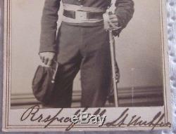 Company A 9th Michigan Infantry ID'd, Civil War CDV Sgt. Al Mulfin sword cap