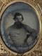 Confederate Civil War Soldier Ruby Ambrotype Cracked 6th Plate Patriotic Mat