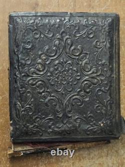 Confederate Civil War Soldier Ruby Ambrotype Cracked 6th Plate Patriotic Mat