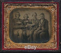Confederate Civil War Soldiers Tintype Photo Brothers in Arms